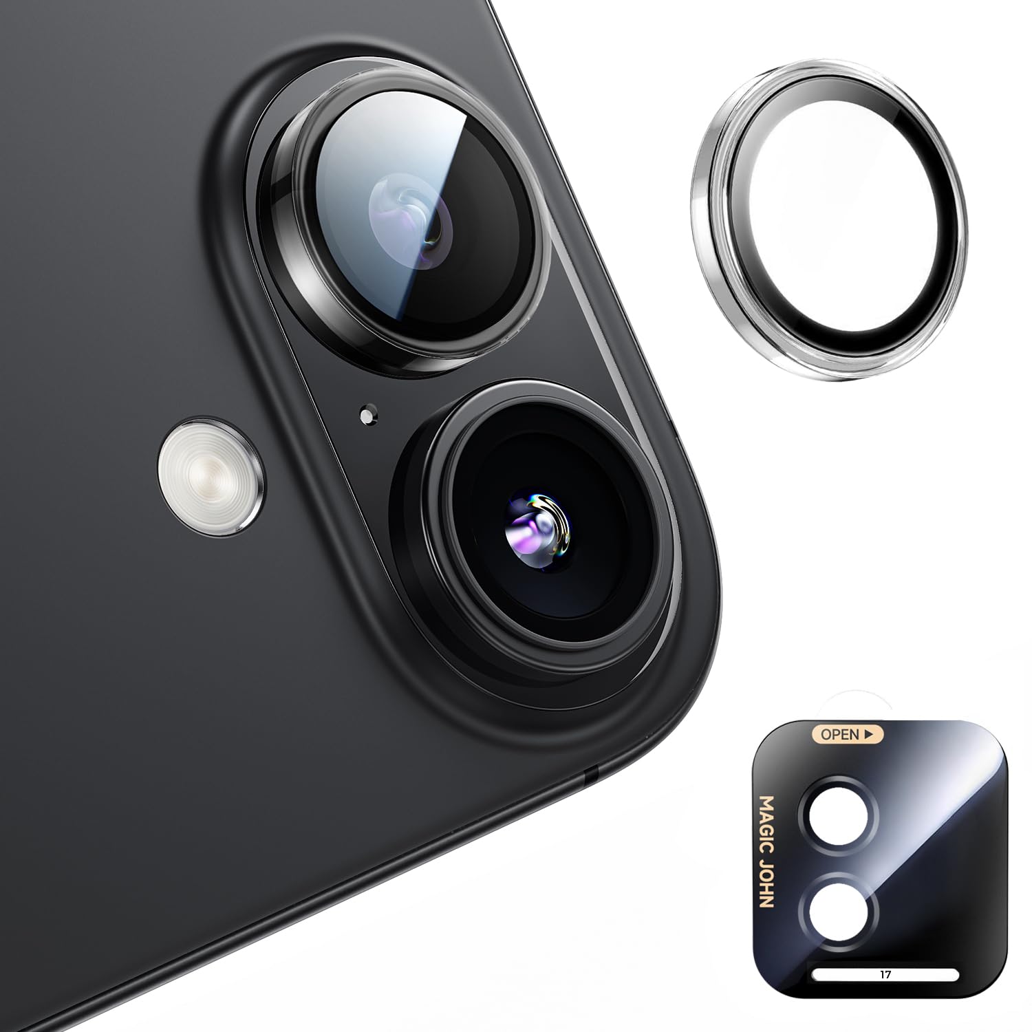 Amazon.co.jp: MAGIC JOHN カメラフィルム 対応 iPhone 17 カメラ保護