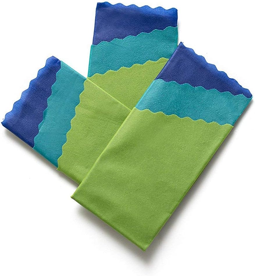 etee Beeswax Food Wraps, Organic Biodegradable and Reusable Alternative to Plastic Wrap, Ziptop Bags and Storage Containers, Each Set Has 1 Small, 1 Medium, 1 Large Wrap, 3 Pack (9 Wraps)