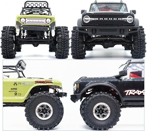 Miniatura 6 de HOBBYSOUL Neumáticos 1.0 de 2.402 x 0.882 in y ruedas de oruga ajustables 1.0 de compensación negra, ruedas de compensación negativa 1.0 llantas y