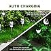 VIBELITE Solar Lights Outdoor Dual Led Garden Light Landscape/Pathway Lights Stainless Steel Color Changing Waterproof Fairy Christmas Decoration Lights for Outdoor,Wedding, Bushes, Party(4 Pack)