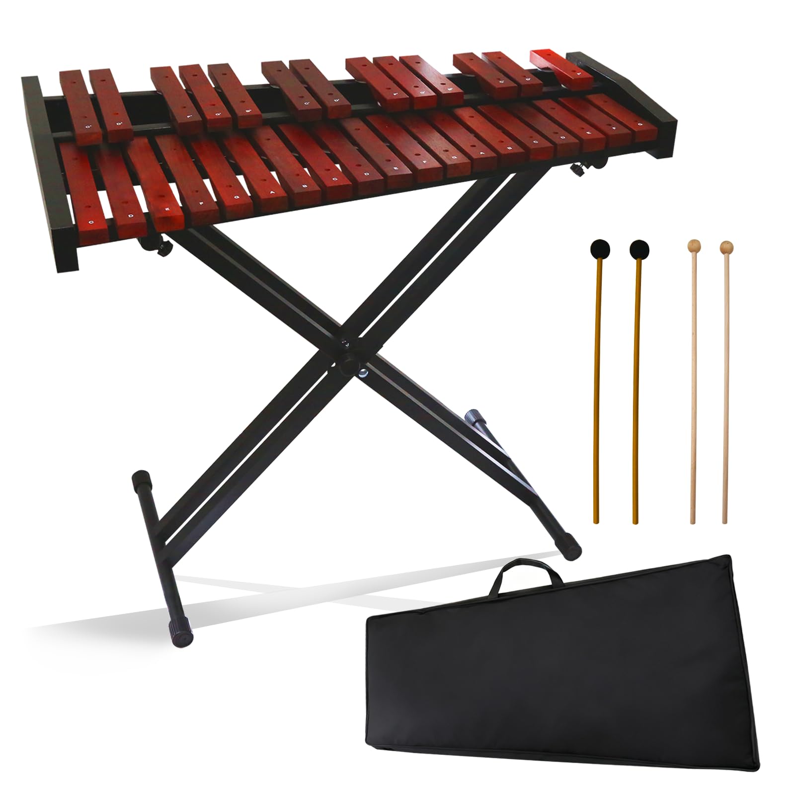 Amazon | Marimba、32キー木製大人用木琴、マレットと調節可能な