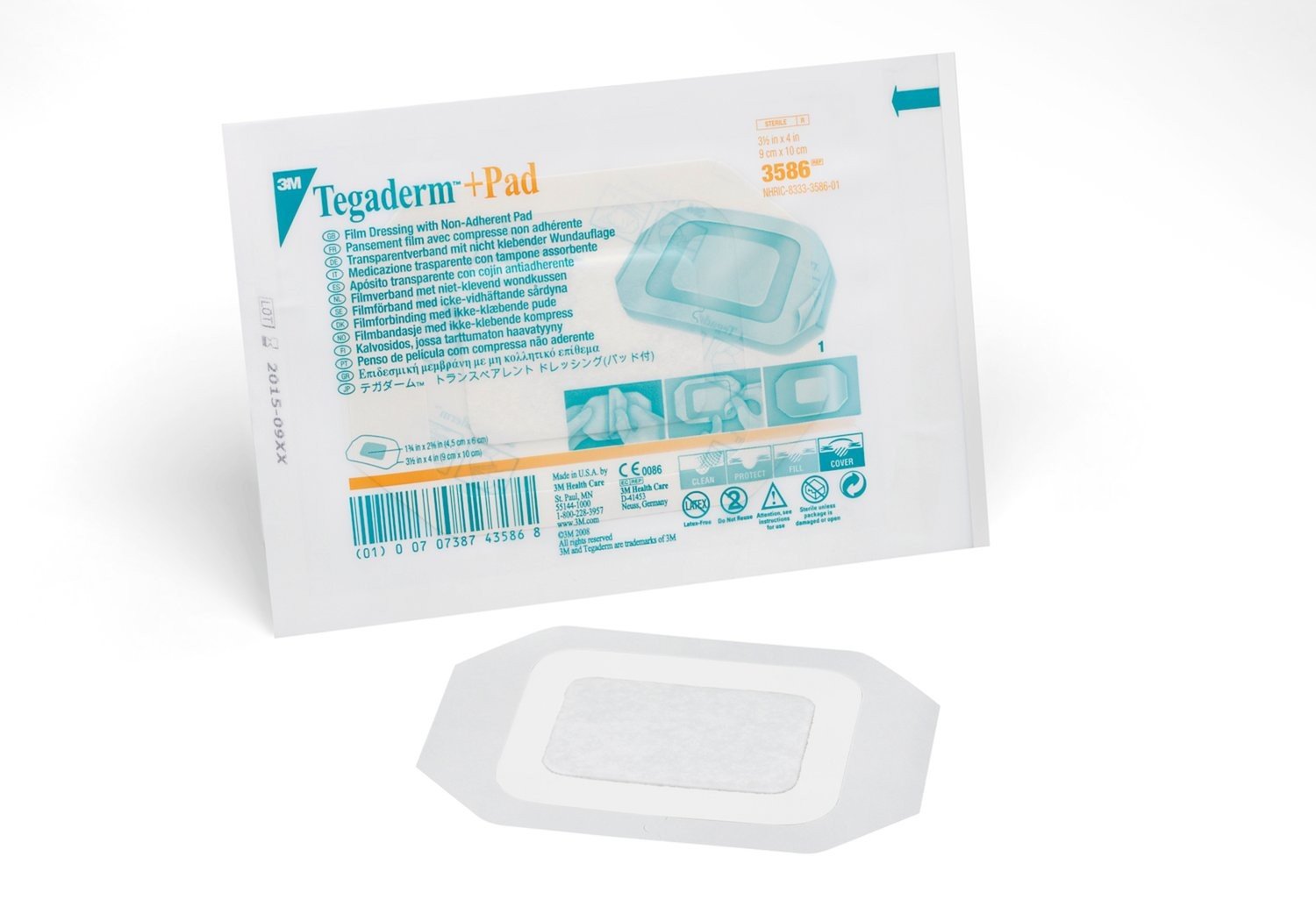 TEGADERM + PLUS PAD 3M Fillm Dressings 9cm x 15cm x 25 - Tattoo/Burns/Wounds
