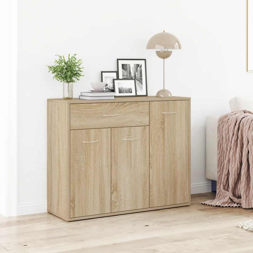 vidaXL Aparador de Madera contrachapada Color Roble Sonoma 88x30x70 cm