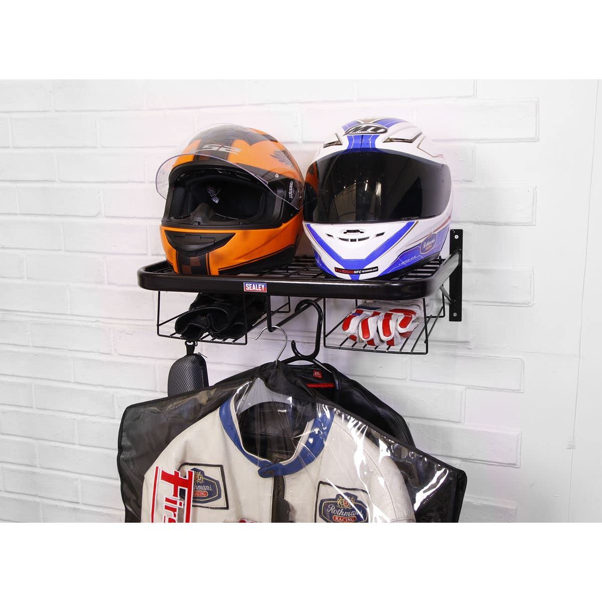 Helmet Hanger 3-Pack Motorcycle Helmet Wall Mount Racks - Space-Saving ...