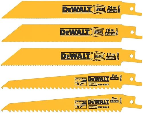 Miniatura 9 de DEWALT Hojas de sierra recíprocas juego bimetálico con funda 12 piezas DW4892