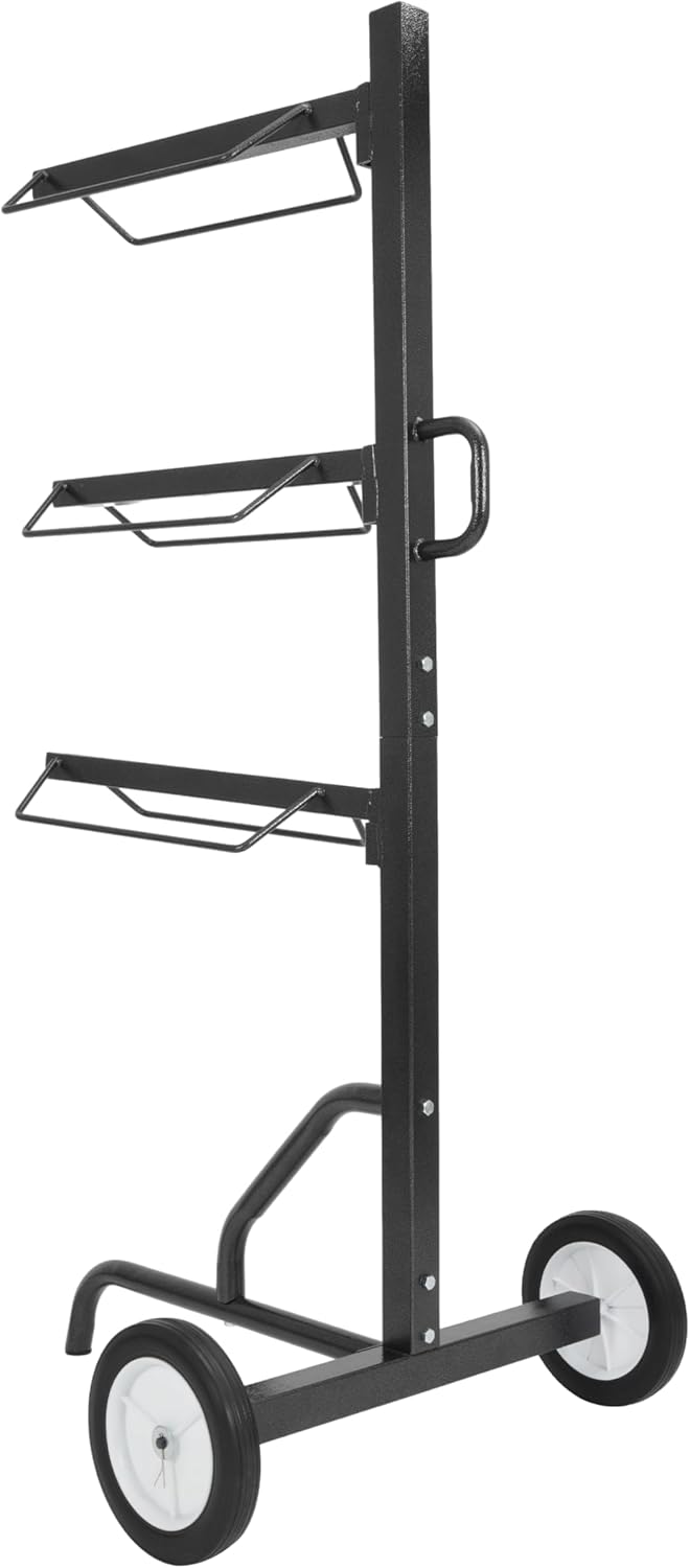 3 Tiers Saddle Stand Rack, Heavy Duty Removable Tiers Saddle Blanket Holder English & Western Portable Horse Tack Storage w/All-Terrain Wheels for Horse Stall,Tack Room, Equestrian Shop