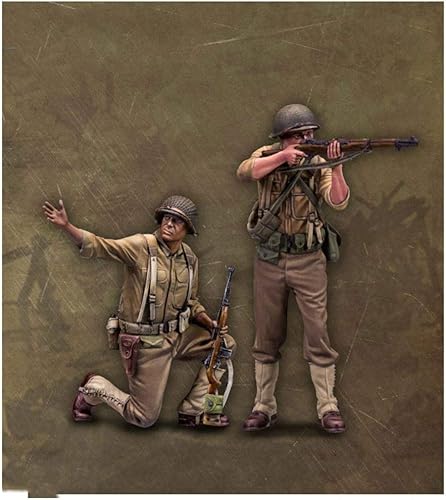 135 US Infantrymen Nuevos soldados 2 hombres juguete resina modelo miniatura figura desmontaje sin pintar