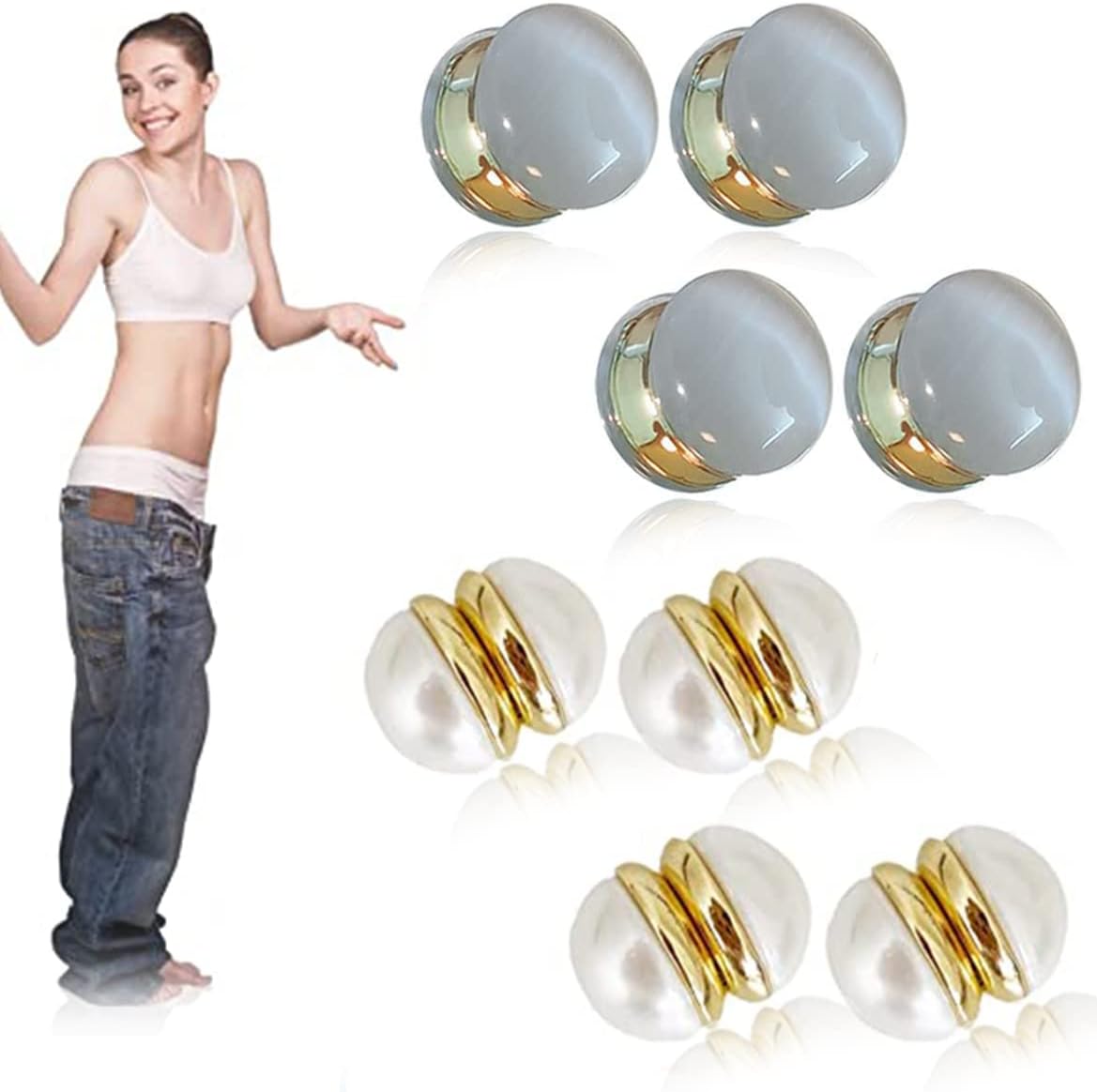 8Pcs LunaMagic Lymphvity Moonstone Earrings, Elegance