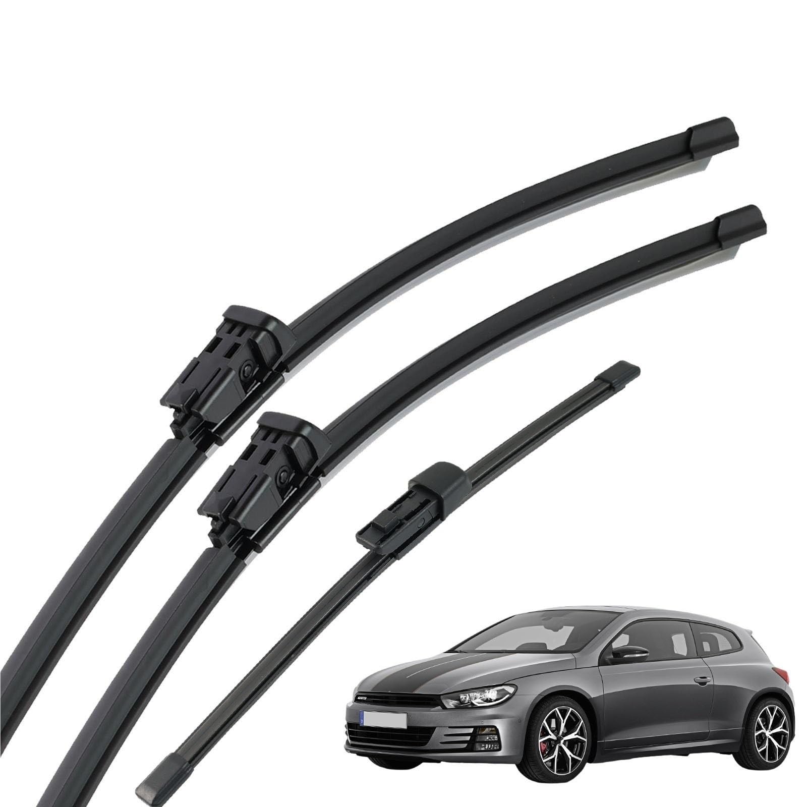 Essuie-glace avant arrière VW Scirocco MK3 2008-2017 balais 24 19 10 - 7