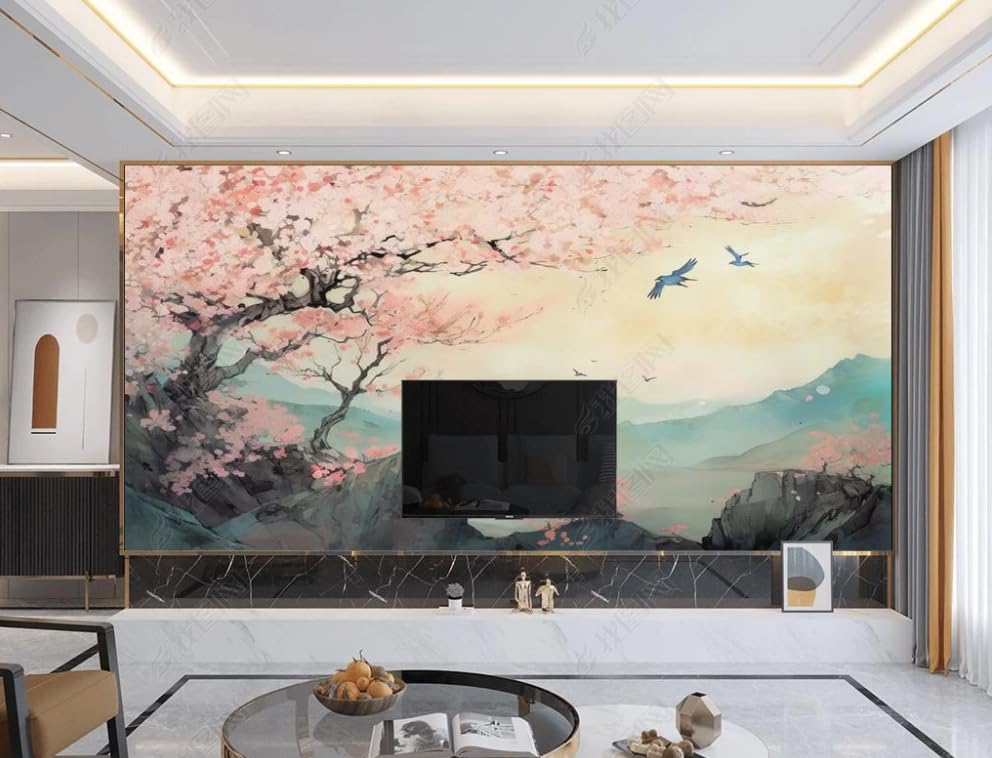 Papier peint intissé chinois de 150x105 cm pour salon