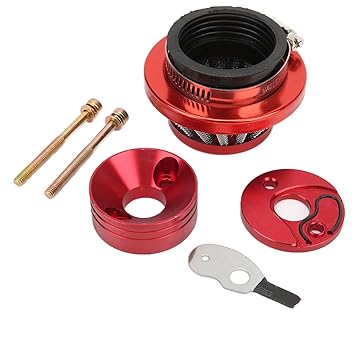 Mini Bike Air Cleaner, Wide Application Anti Wear Strong Filtering Effect Corrosion Resistant Red Scooter Air Filter for 47cc 49cc Pocket Bikes
