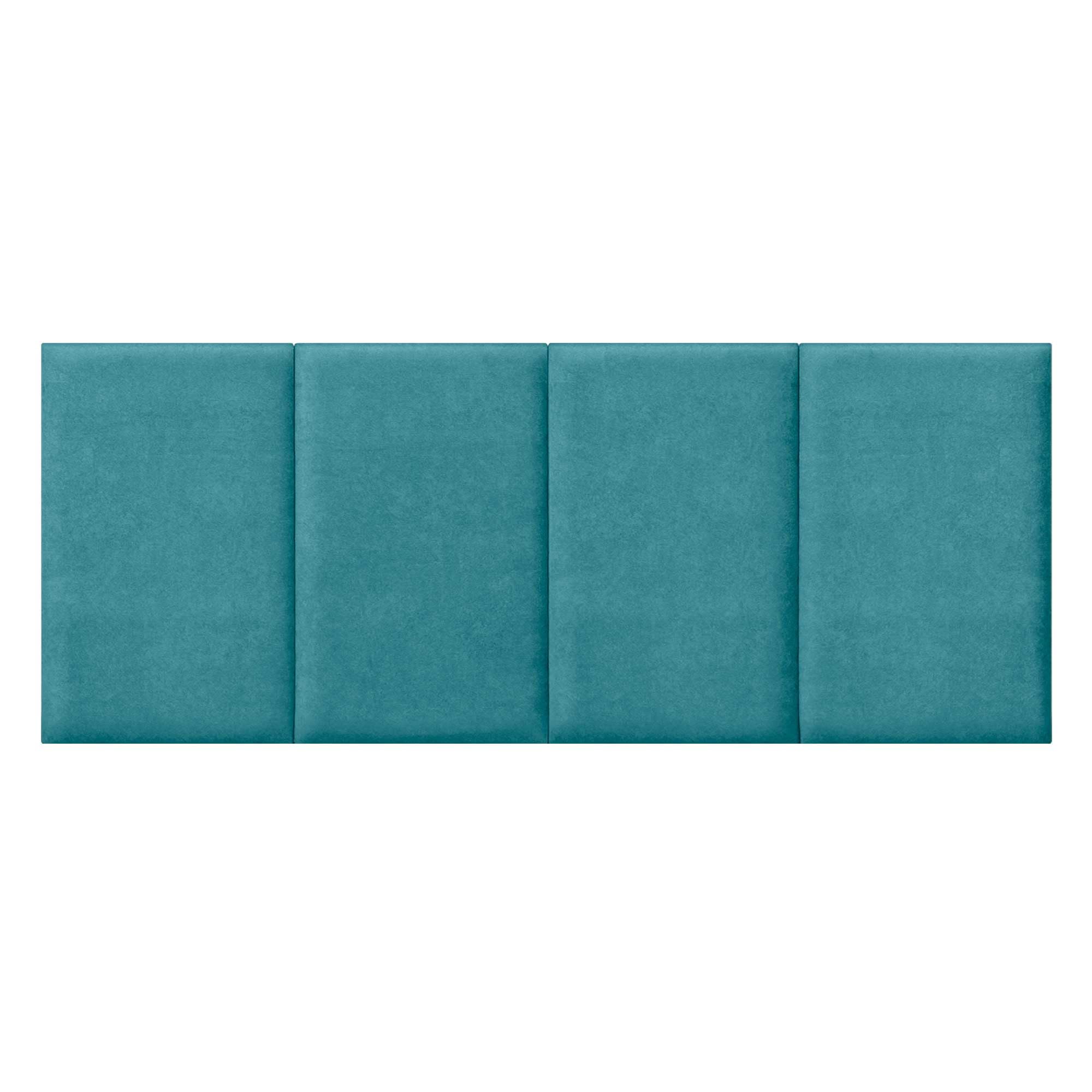 DHOME Testiera Imbottita in Tessuto Aqualine Premium Antimacchia Design Modulare Verticale Autoadesiva Testata Letto Camera da Letto Imbottita (Turchese, 160cm, Altezza 80 cm, x4)