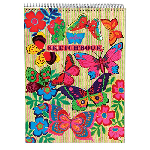 eeBoo Sketch Book Drawing Pad, Fluorescent Butterfly