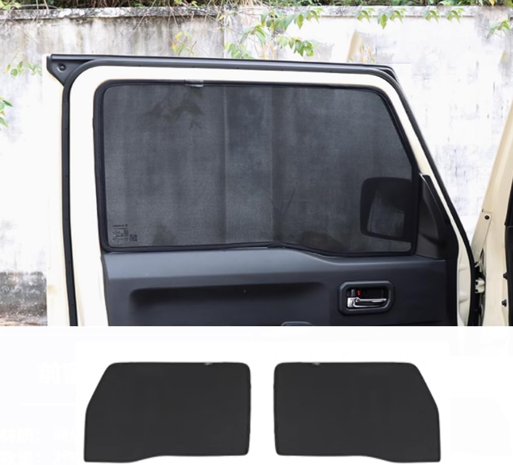 Fit for Suzuki Jimny 4-Door 2023 2024 2025 Auto Inner Door Window Anti-UV Windshield Sunscreen Dust Protector Cover，Sun Visor Shades Privacy Net Gauze Curtain Anti-Insect (Front Window Full)