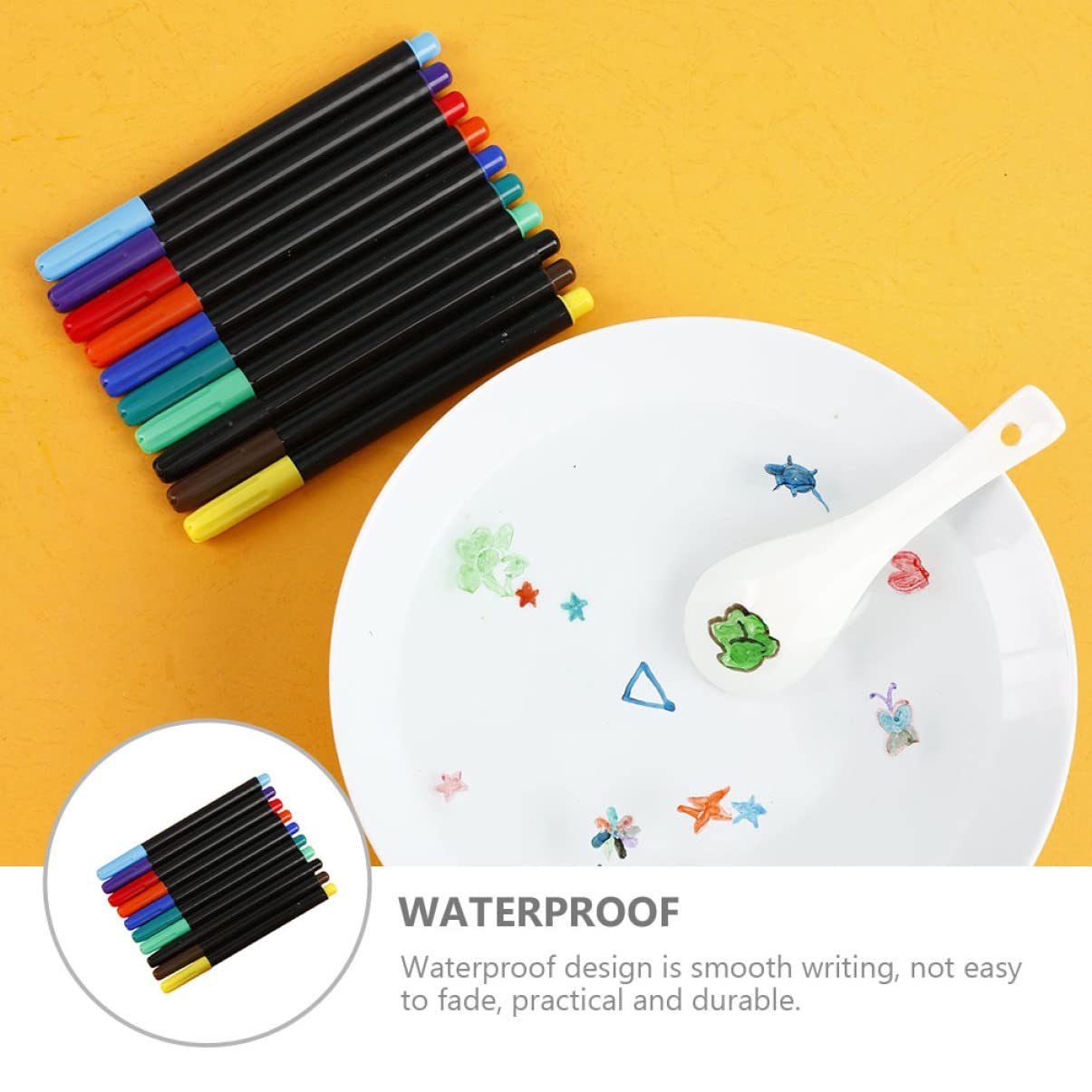NUOBESTY 40pezzi Penna Galleggiante Per Pittura Per Lavagna Colorazione Creativa Per Scuola e Ufficio Inchiostro Lavabile e Fluido Design Innovativo Per Uso Domestico e Didattico