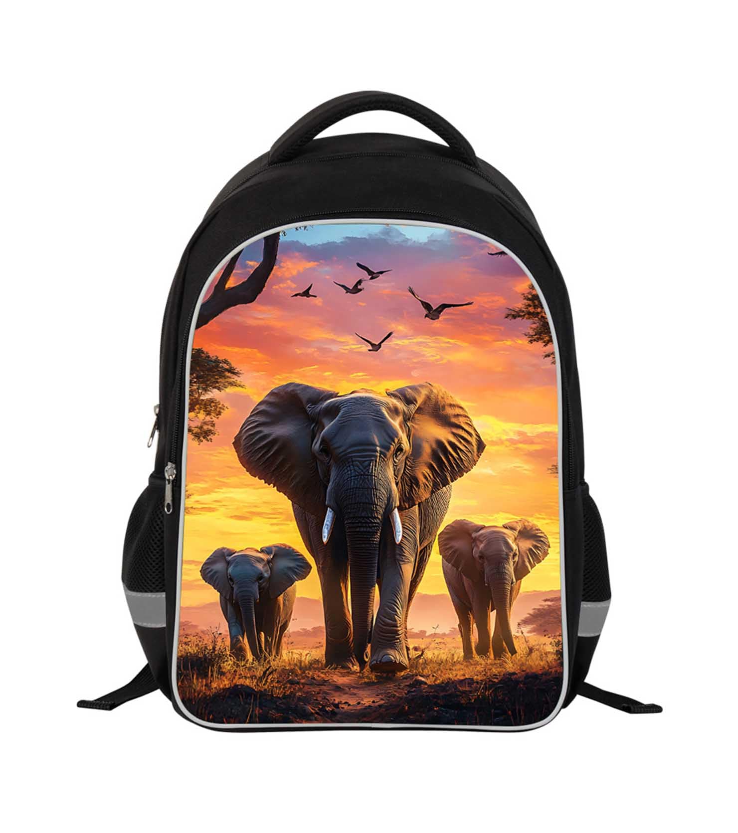 Kids School Backpack for Boys Girls Children Teens Back Pack for Elementary Primary Polyester Bookbag Large Capacity Elephant