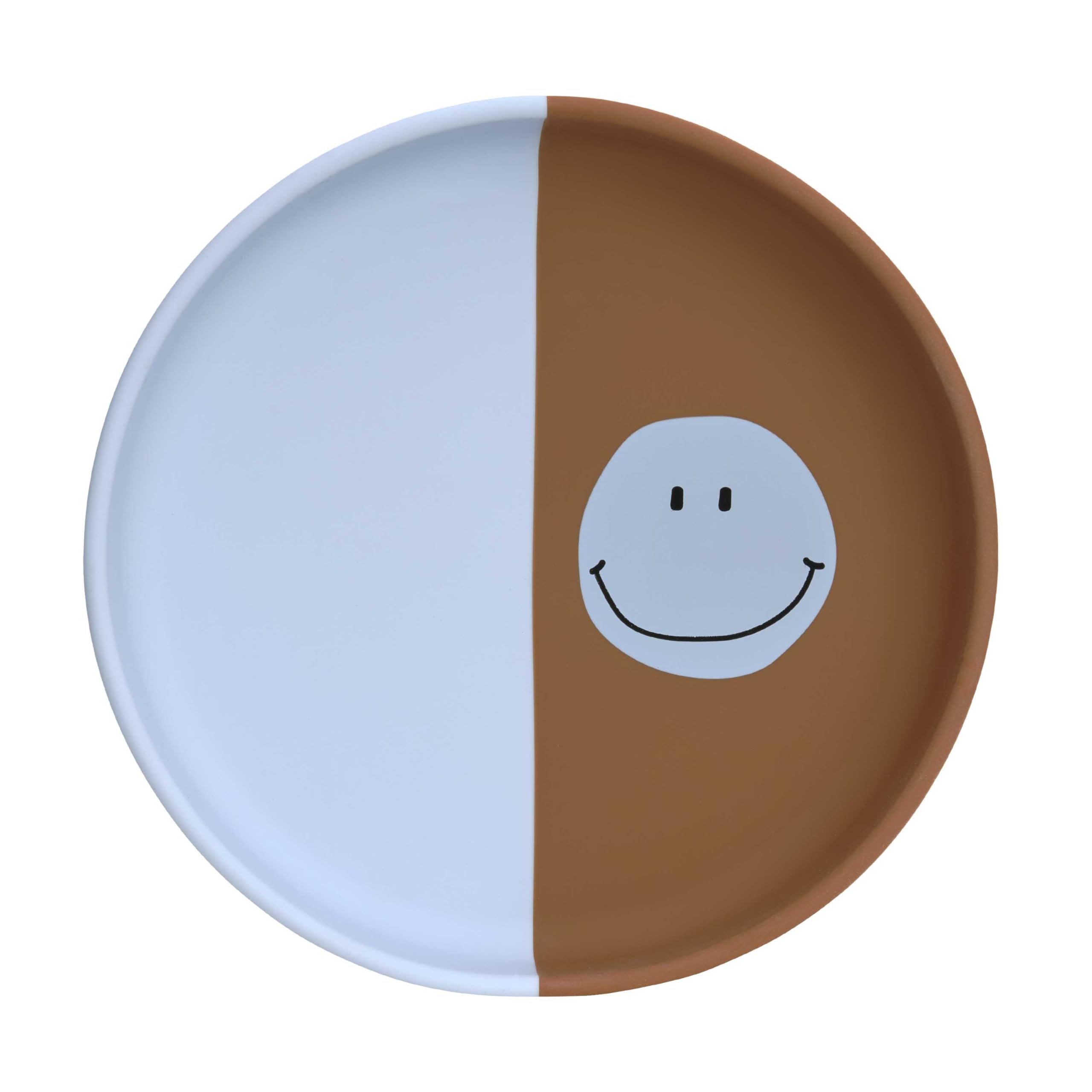 LÄSSIG Baby Silikon Kinderteller/Silicone Plate Happy Rascals Smile