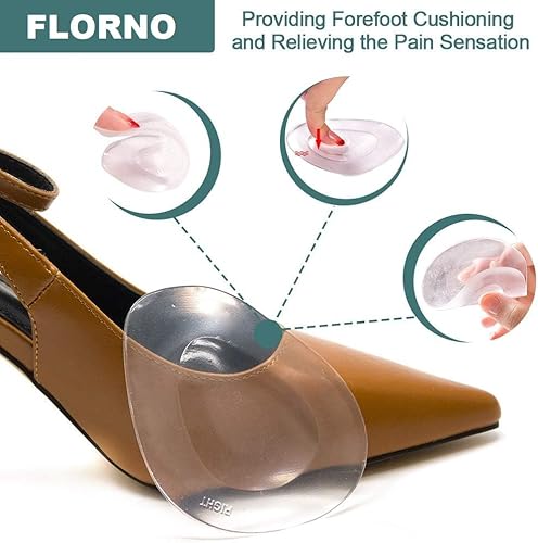 Miniatura 6 de Almohadillas metatarsianas de bola de pies, insertos de gel suave para aliviar el dolor de pies del neuroma y callos Mortons, alivio del dolor