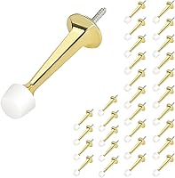 Vista 23 de HOMOTEK - Paquete de 8 topes de puerta rígidos y resistentes con punta de goma suave, tope de puerta de zinc fundido para proteger la pared