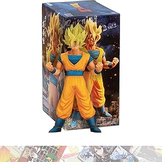 Banpresto Super Saiyan Son Gâ€Šoâ€Škâ€Šuâ€Š: 16cm Burning Fighters Statue Figurine Vol.2 Bundle with 1 D.B. Theme Compatible Trading Card (18389)