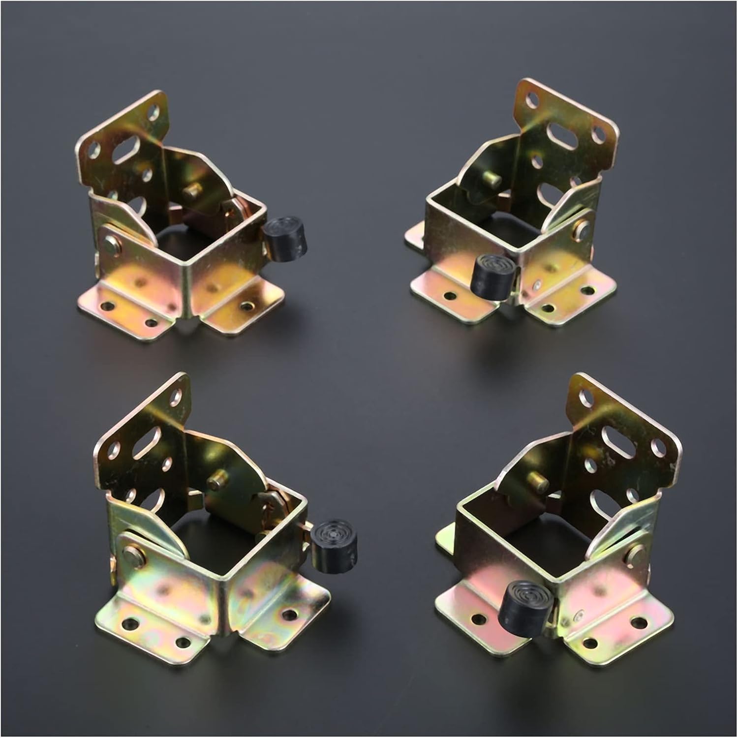 ZANEL Hinge 4 Pieces of Furniture Hinge Iron Folding Table Leg Bracket