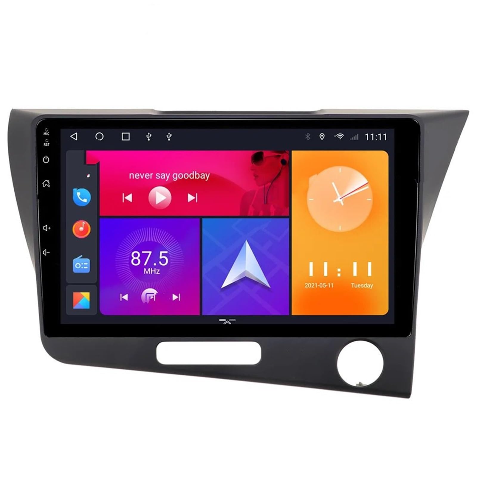 Juego de instalación de Radio Adaptador de Fascia para Marco Coche Compatible con Honda CRZ CR-Z, decodificador Caja CANbus, Kit Panel Montaje Radio Audi(Frame and Cable RHD)