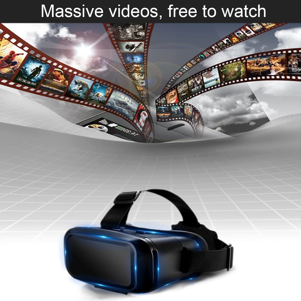 Gafas de Realidad Virtual, 3D VR Gafas con Controlador Bluetooth para Juegos Visión Panorámico VR Glasses para iPhone 13 Pro Max/13 Pro/13/12/11, para Samsung Galaxy S21, Huawei, Xiaomi