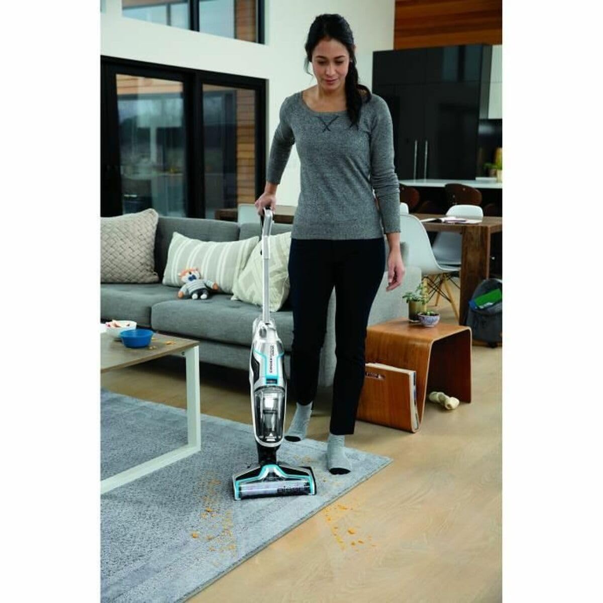 BISSELL Crosswave 2582Q - Aspirapolvere multifunzione a batteria 3 in 1 - Aspirazione/Lavaggio/Asciugatura - Funzione autopulent