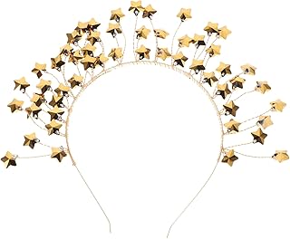 Beaupretty Hair Jewels Star Headband Star Headband Wedding Bride New Year Eve Glitter Headpieces for Women Girls Golden Fashion s Goddess Costume
