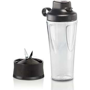 Bosch Accessory Set MMZBTK1B ToGo Bottle and Knife for OptiMUM / Series 6 / Series 8 Food Processor VitaPower Series 4 / Seri