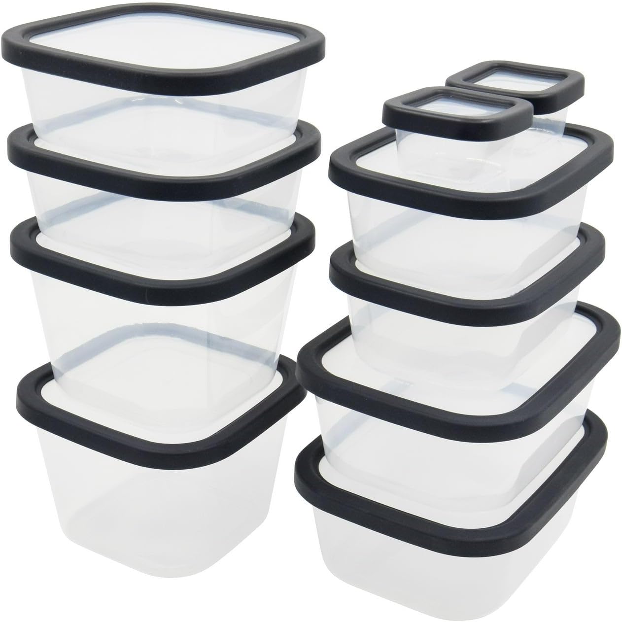 IT'S BRAZILIAN Mainstays Gray Plastic Microwave Safe Food Storage Container (20 Count)