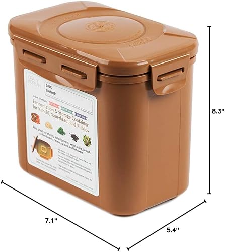 Miniatura 10 de Auténtico contenedor Crazy Korean Cooking Kimchi de 0.9 galones (3.4 litros), paquete de 2