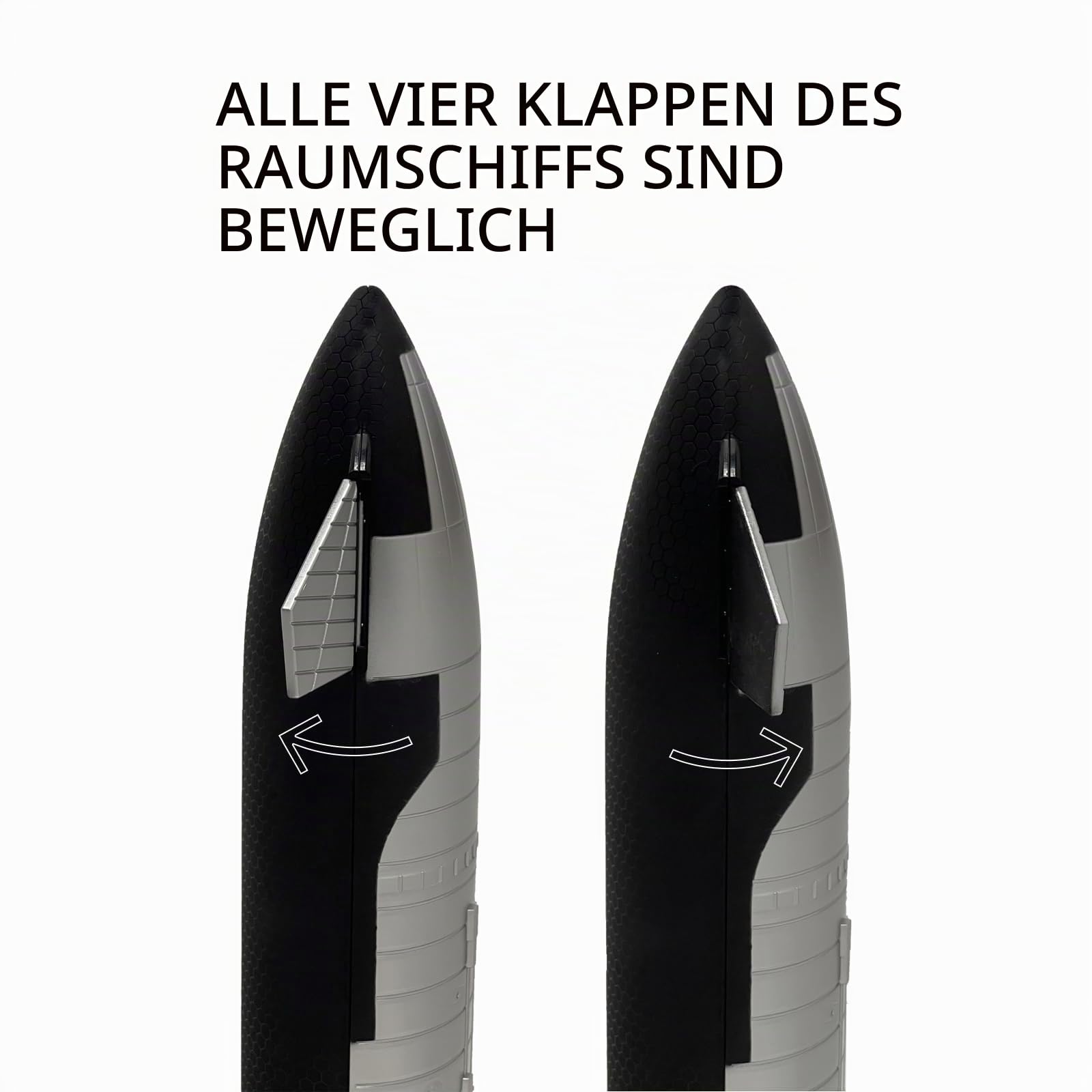 Mahfisj Maßstab 1:144 SpaceX Starship Modell 34,11 cm Höhe Durable Kunststoff Material, Inklusive stabilem Halter, Ideales Geburtstagsgeschenk und Sammlerstück für Raumfahrt Liebhaber