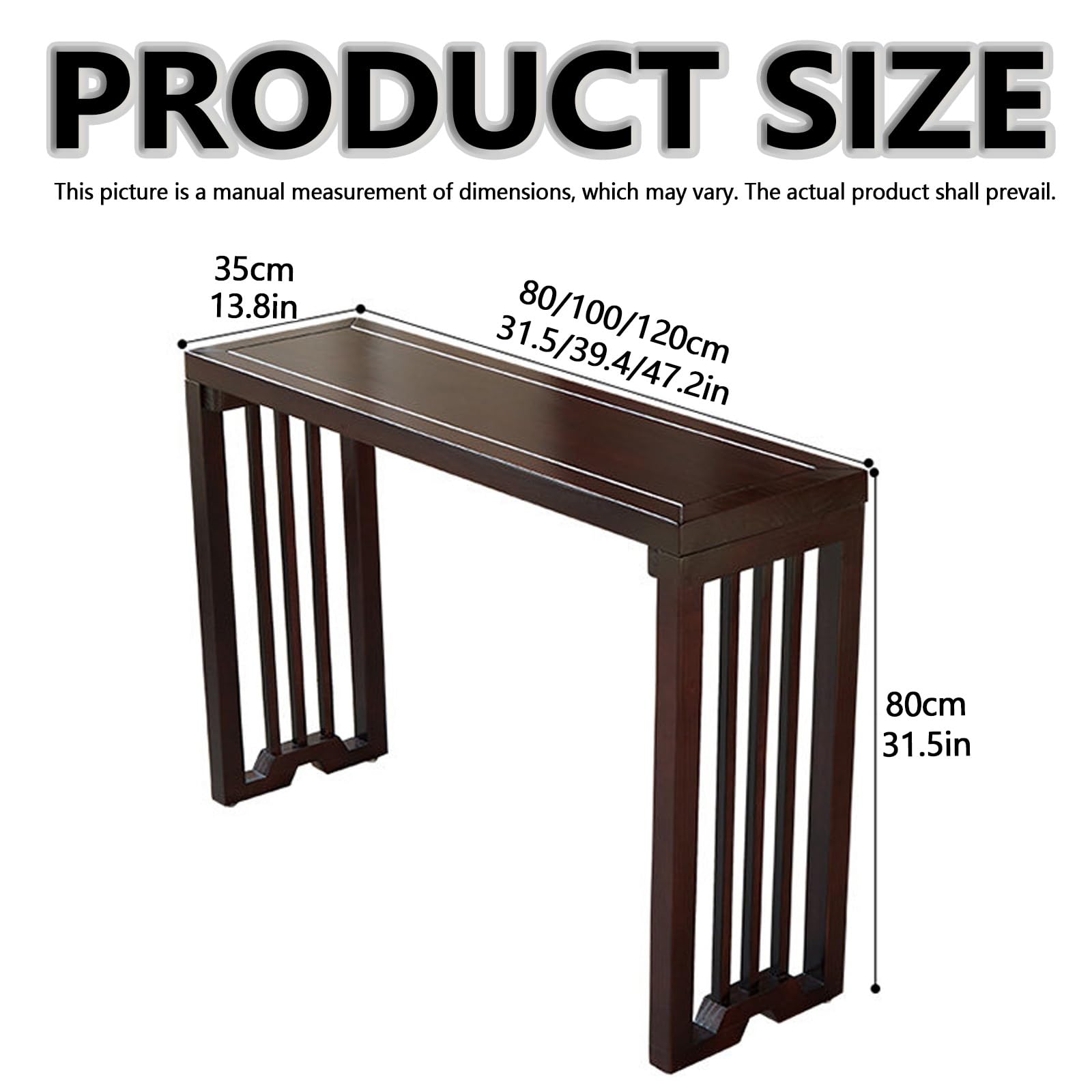 Tavolo consolle in legno per soggiorno, arredamento da ingresso in stile country, tavolo decorativo, facile da installare, accessorio per la casa per interni, altezza 80 cm