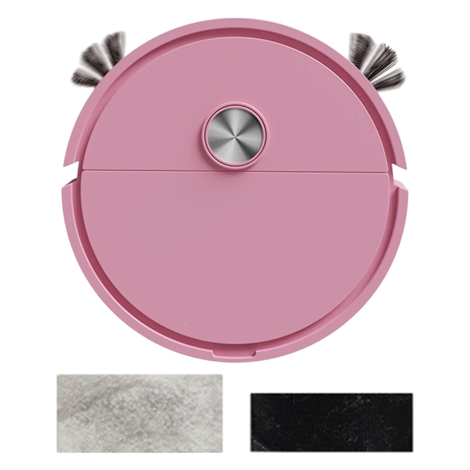 Robotic Vacuums Electric Automatic Machine | Robotic Vacuum Cleaner Cleaning Robot for Home Office Apartment Living Room Kitchen Carpet Hardwood Tile Floor piink
