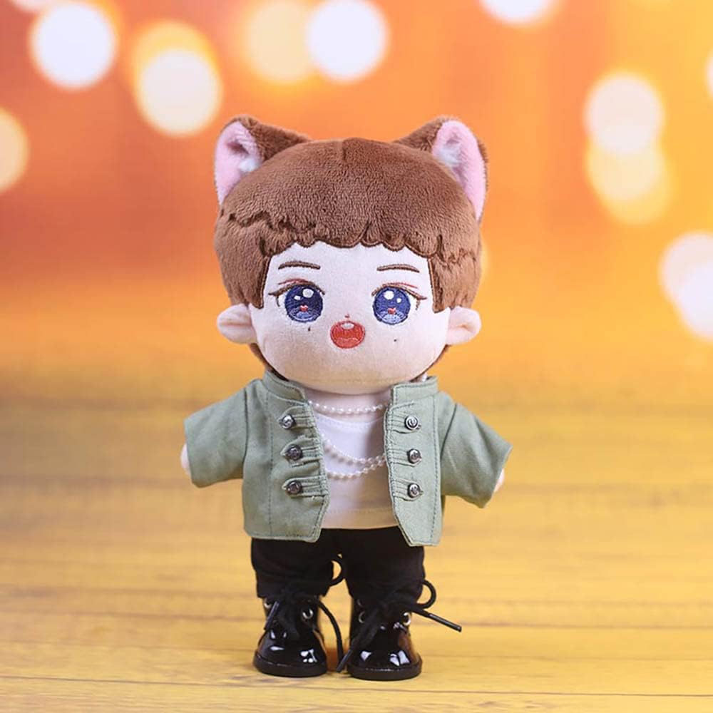 niannyyhouse Suit Jacket White Vest Necklace Pants 7.8"（20cm） Plush Humanoid Stuffed Doll Clothes