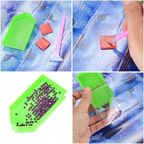 "5D Full Drill Rhinestone Diamond Embroidery Paint Kits, Embroidery Cross Stitch DIY Arts Craft Supply for Adults, Kids, Home, Wall Decor Little Lions(30x40cm)"