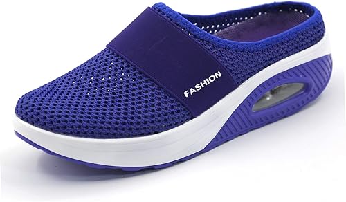 Zapatos para caminar con amortiguación de aire para diabéticos, pantuflas ortopédicas para diabéticos, con soporte de arco para mujer