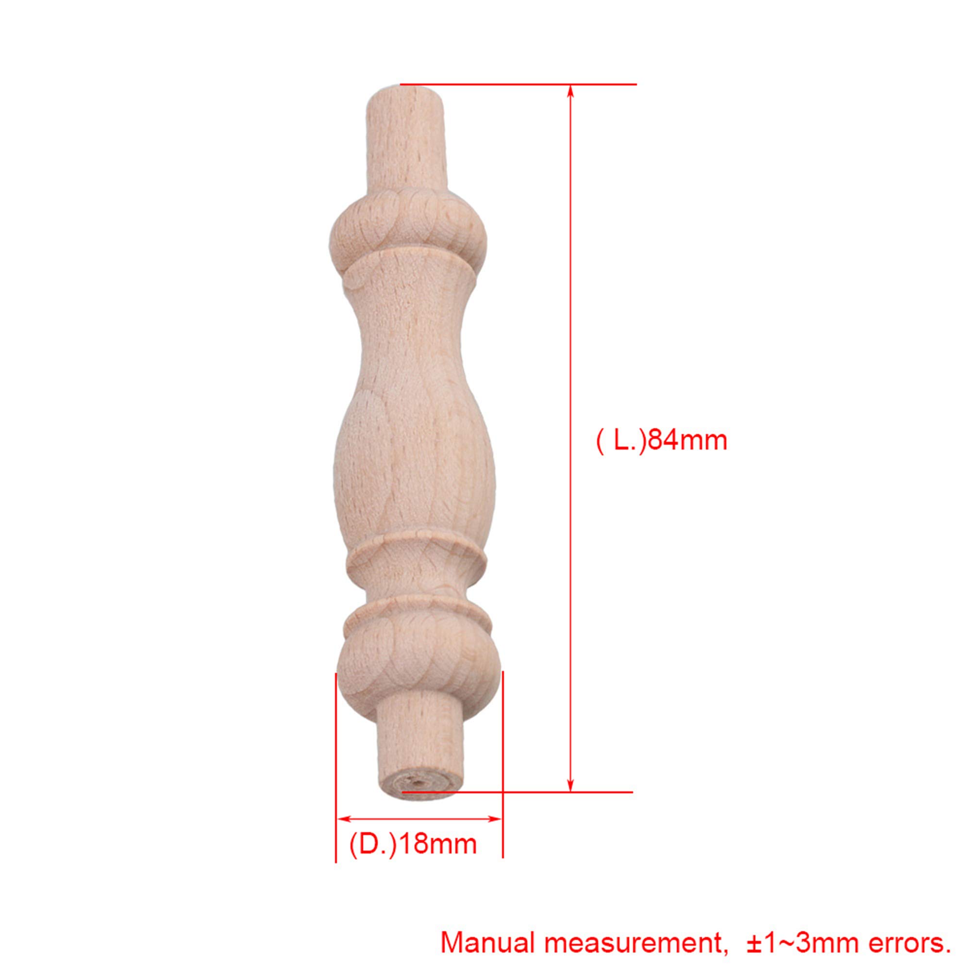 H-81 haya madera inacabada Craft Spindles Wood Spindle Balaustre para muebles Inicio Reparaci¨®n paquete de decoraci¨®n de 20
