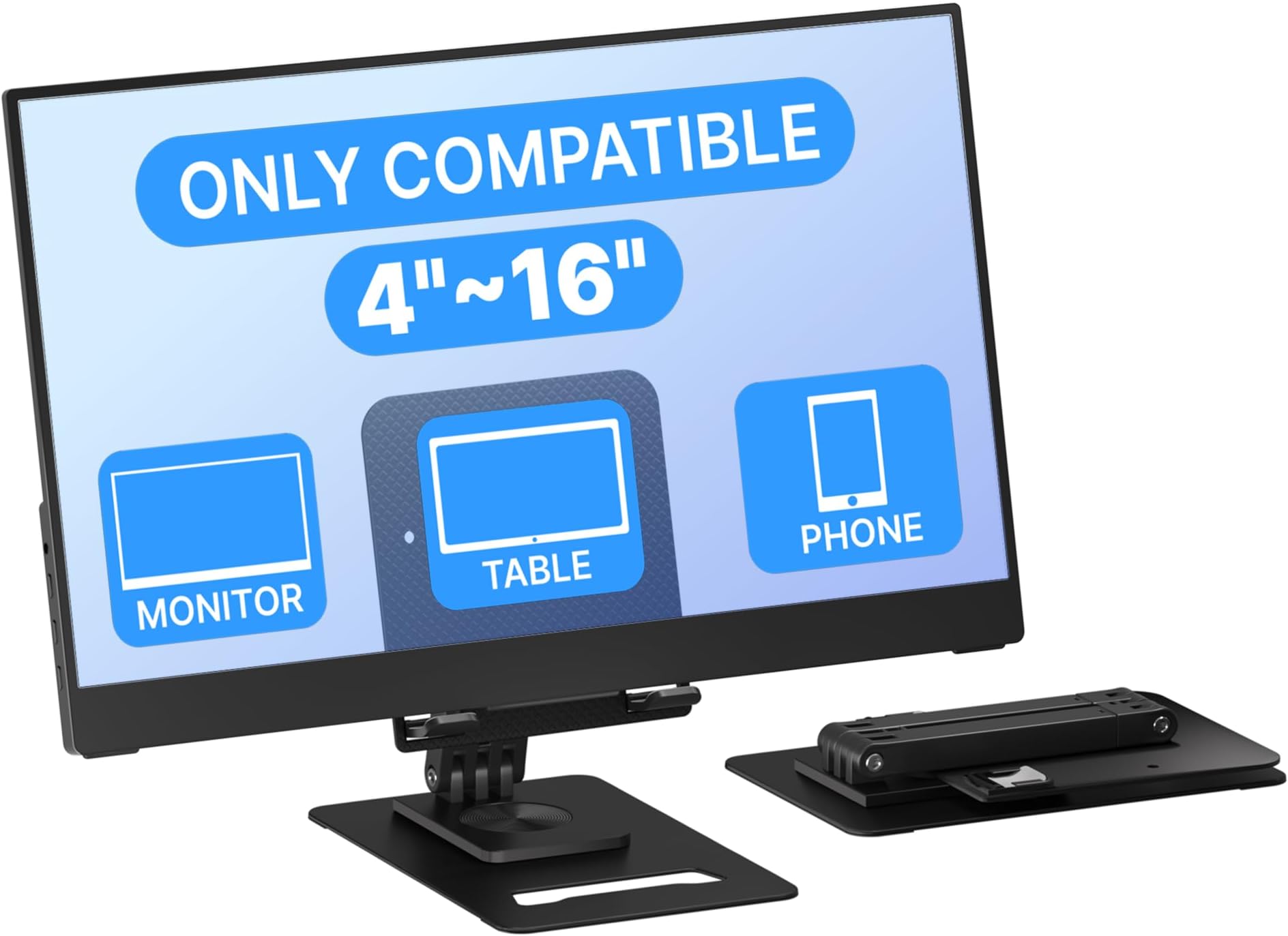 Ingnok Tablet & Phone Stand for Desk, Portable Monitor Holder, 4-16in