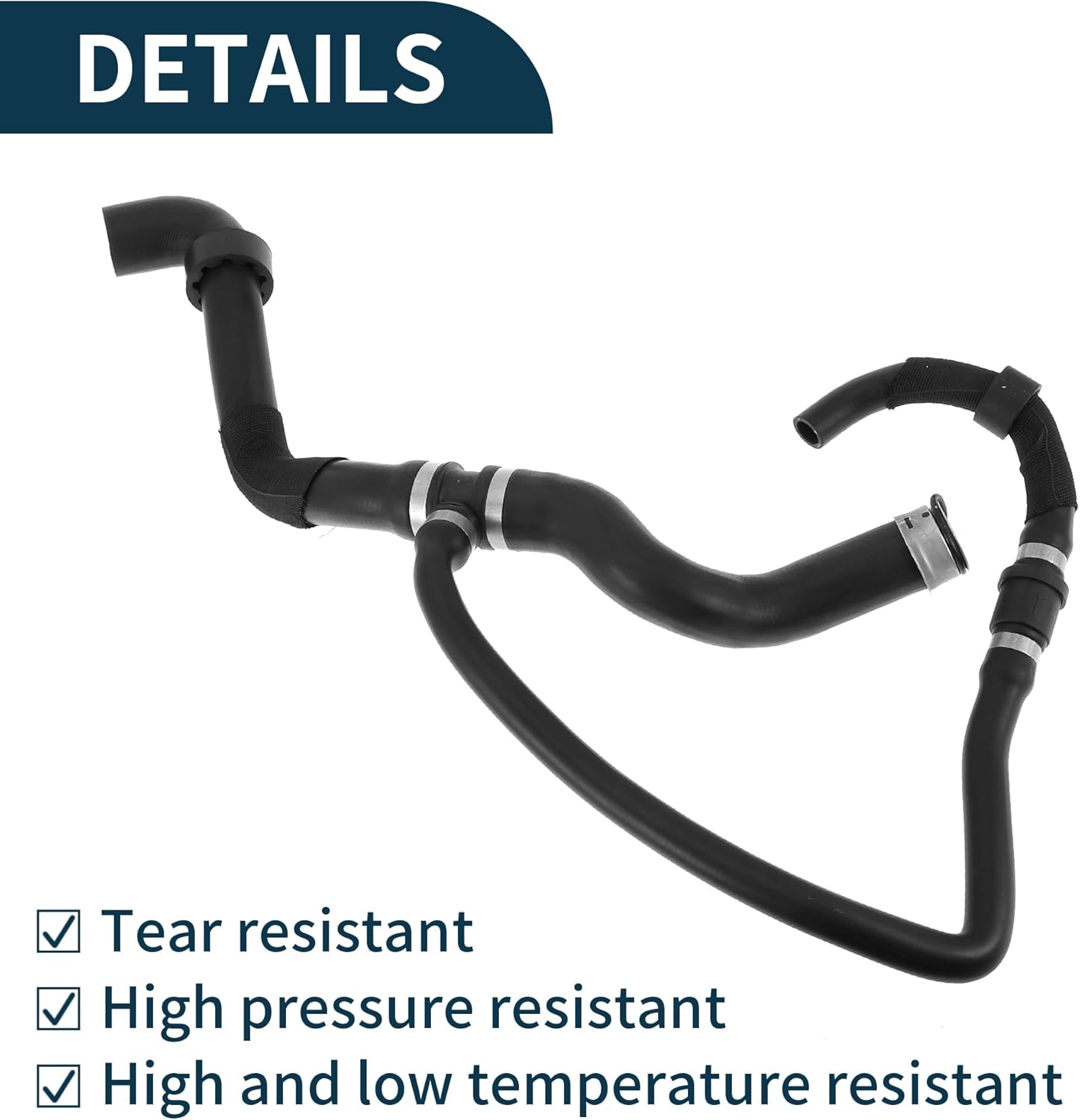 Upper Radiator Hose for Mercedes-Benz GL320 ML320 2007-2009, for Mercedes-Benz GL350 ML350 2010-2012 3.0L V6 No.A1645011082 Coolant Pipe