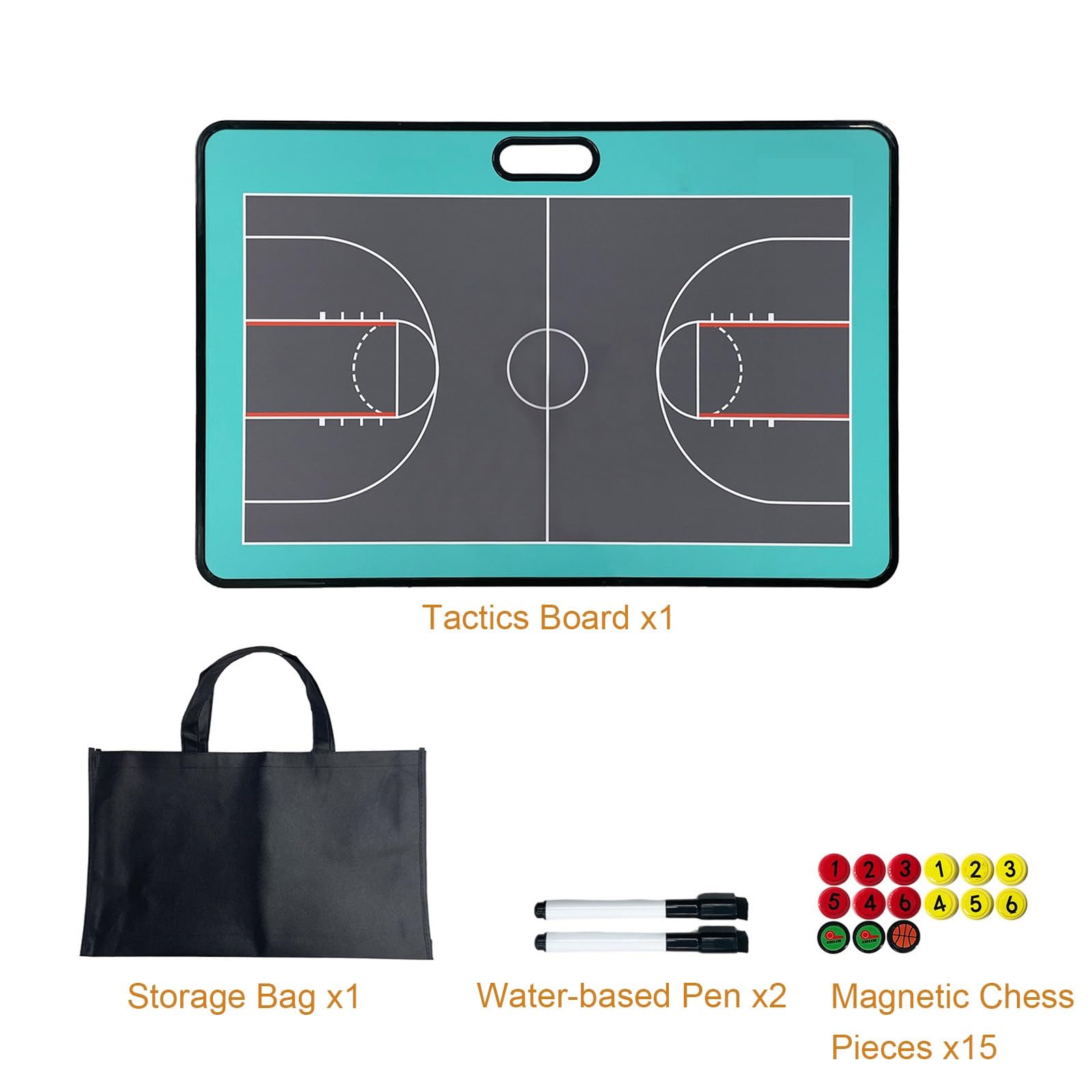 Pizarra Baloncesto, Pizarra Tactica Baloncesto, Portátil, Doble Cara, 60x40cm, Fácil de Escribir, para Uso en Entrenamientos