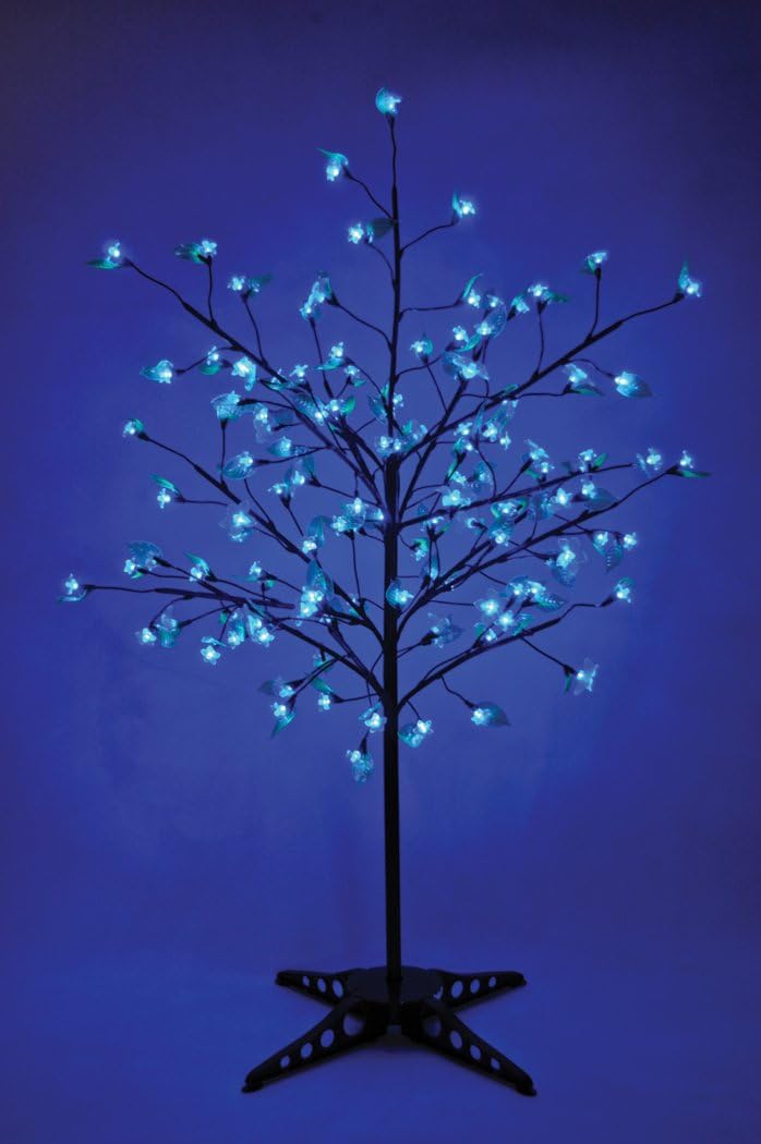 Amazon.com : Exhart Blue LED Tree with 90 LEDs and Leaves : Led ...