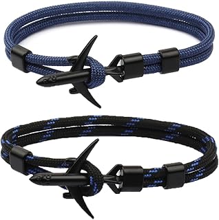 Uomo Bracciale Uomo, 2 pezzi Bracciale da Uomo a Ispirazione, Bracciale Bici Corsa Bike Mountain Bike Idea Uomo Donna Regolabile Acciaio, Per Fidanzato Marito Uomo Figlio Nipote Fratello