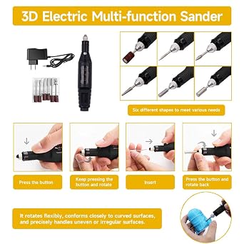 Anyman 3D Printer Finishing and Smoothing Tools Kit Includes Digital Soldering Iron, Deburring Tool, Electric Polishing Machine for 3D Printer Removal, Cleaning, and Finishing