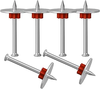 Powder Actuated Fasteners Round Nails .30 Head Diameter with 1" Washer for Powder Fastening & Power Framing Systems (1.5"-100 pcs)