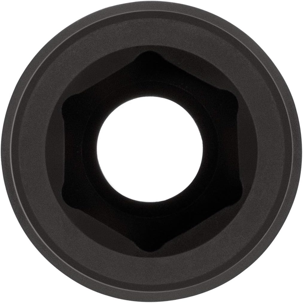 JETECH 3/4" Drive 15/16" Deep Impact Socket, 6-Point SAE Impact Socket, Heat-Treated Chrome Molybdenum (Cr-Mo) Alloy Steel, Extra Length for Heavy-Duty Truck & Industrial Applications
