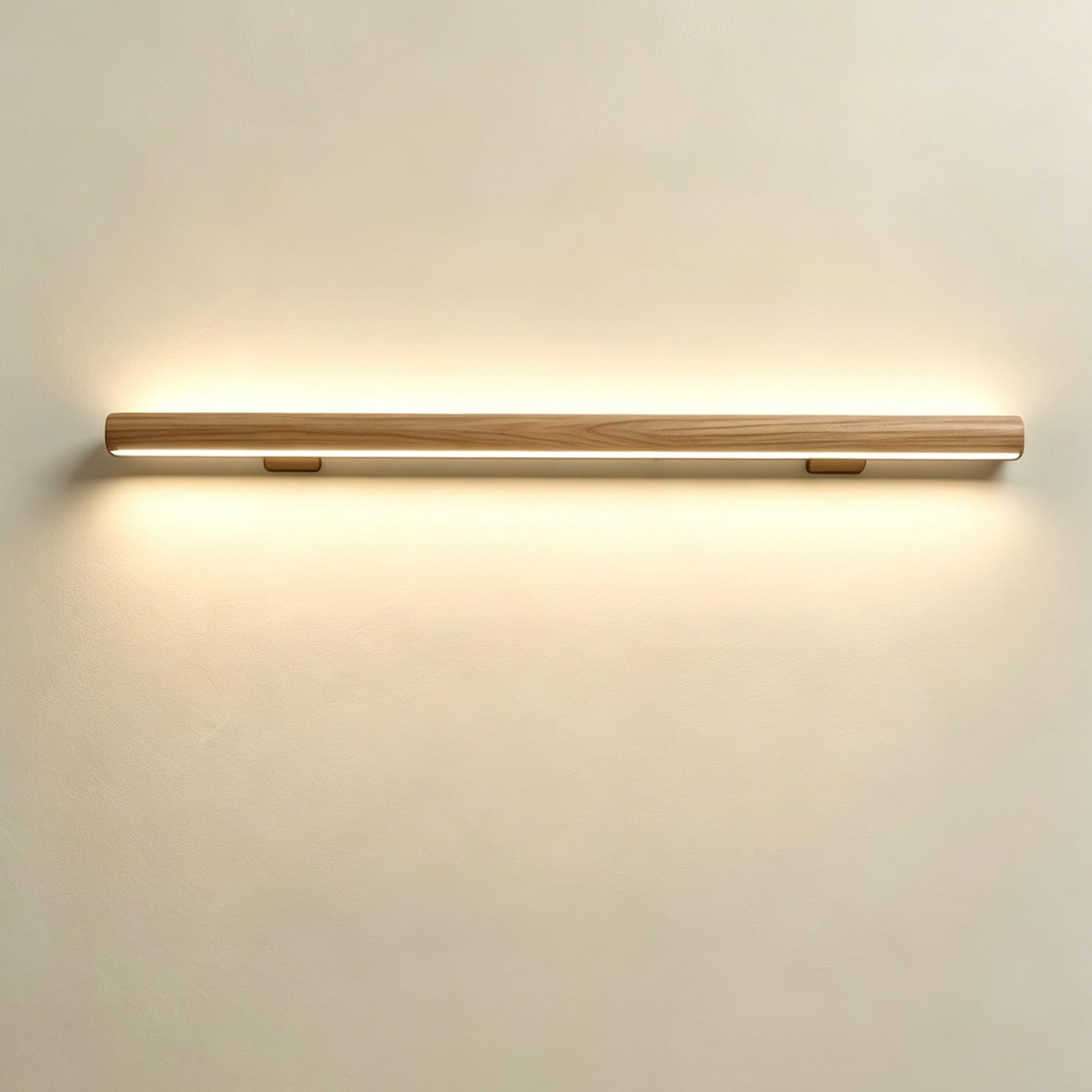 Light-up Indoor Stairs Handrails, Luminous Wooden Banister Railing, LED Wall Mounted Staircase Handrails with Body Sensing, Easy to Install(Right Natural Light,2.3ft/0.7m)