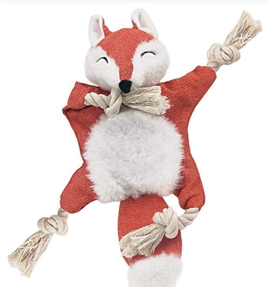 Cotton Puppy Toys Dog Squeaky Toys with Cute Animal Pattern Safe W