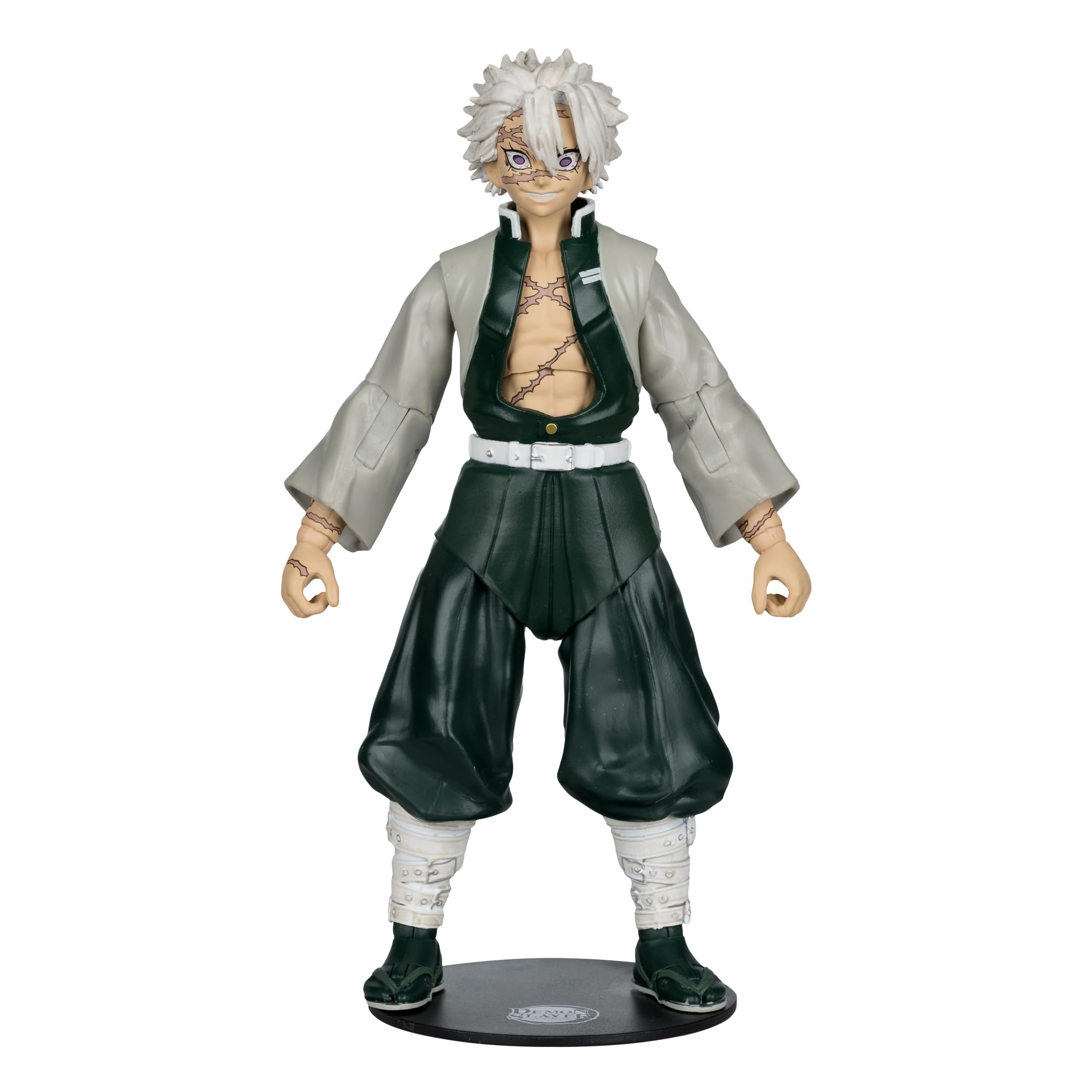 Demon Slayer: Kimetsu no Yaiba Action Figure Sanemi Shinazugawa 17 cm | Demon Slayer Kimetsu No Yaiba - Figura de acción de 7 pulgadas Wave 7 - Sanemi Shinazugawa